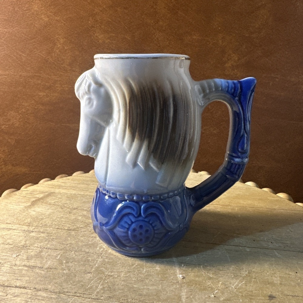 Porcelana Monte Siao BRAZIL~3D Horse MUG RARE What Did It Say 465 Out Of 1117?